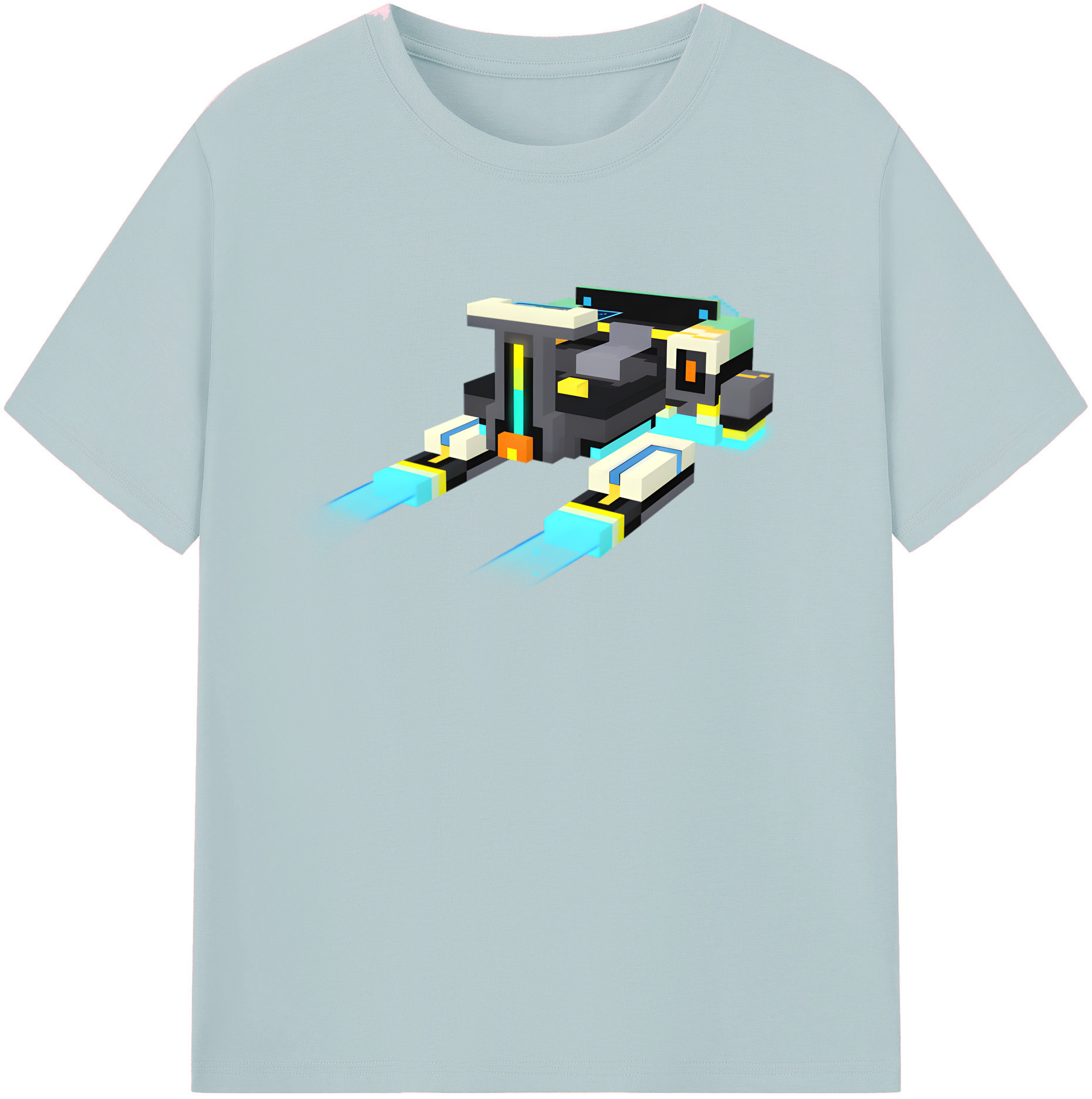 （画像用） マインクラフト ブロックの世界 Minecraft MC Block world 綿100％半袖Tシャツ（フロントプリント）